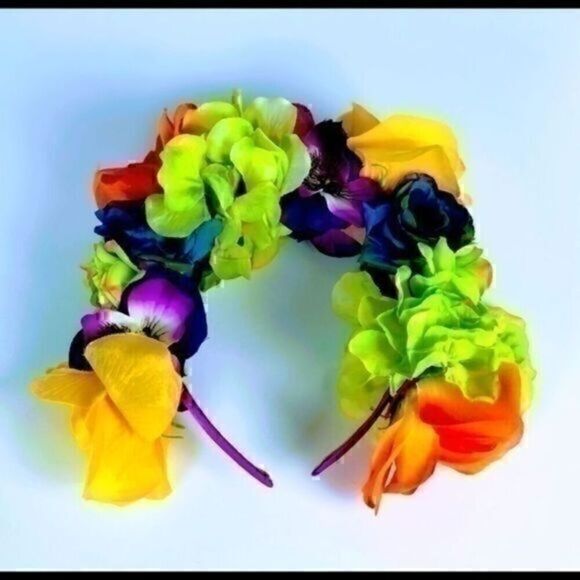 Stunning Handmade Colorful Flower Crown main image 5